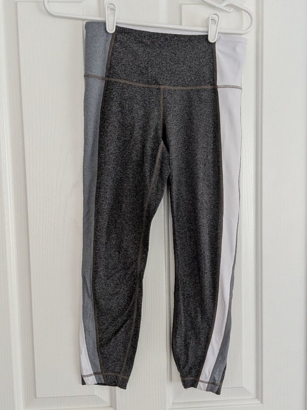 Athleta Gray Color Block Leggings - Size S